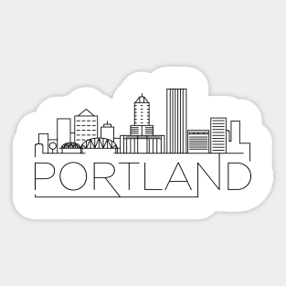 Portland Minimal Skyline Sticker